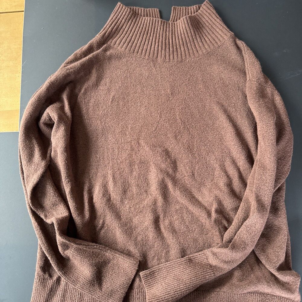 Caslon Women’s XL Brown Sweater Dolman Sleeve Fuzzy Soft Oversized Top